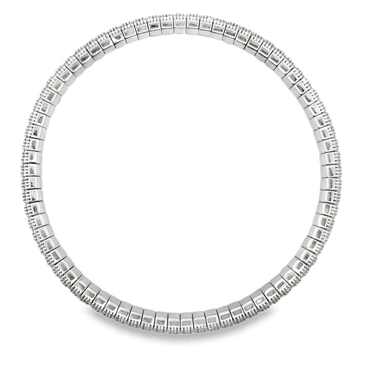 4.20 CTW Diamond 14K White Gold Stretch Bracelet