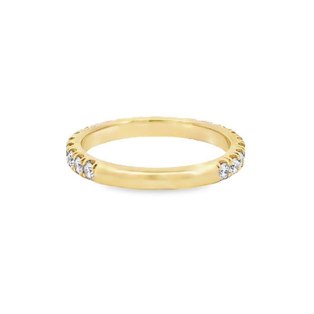 0.75 CTW Diamond 18K Yellow Gold Wedding Band