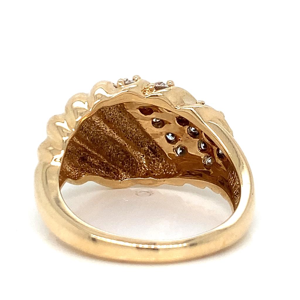 .90ct Diamond Yellow Gold Cocktail Ring
