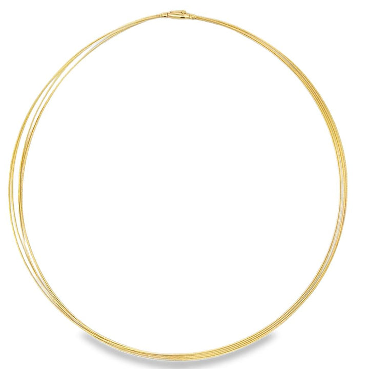 14K Yellow Gold Five-Strand Wire Necklace – 20"