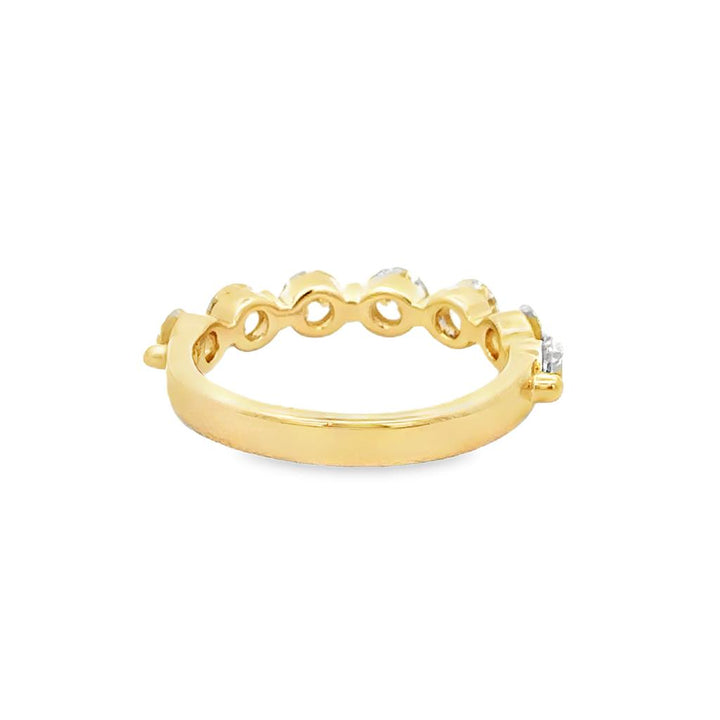 1.53 CTW Diamond 14K Yellow Gold Shared Prong Band Ring