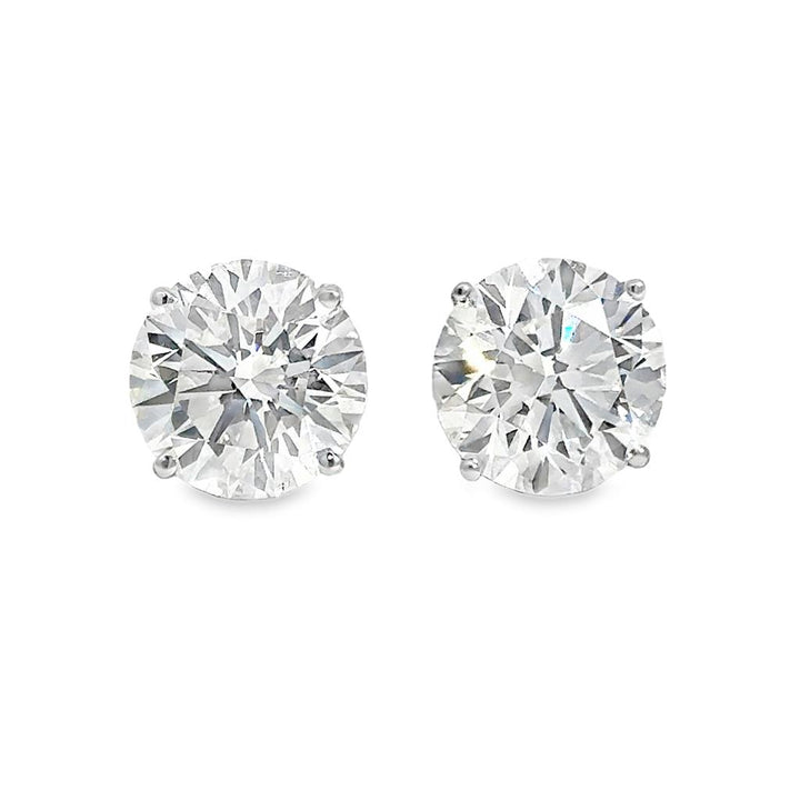 11.32 CTW Round Brilliant Diamond 14K White Gold Stud Earrings