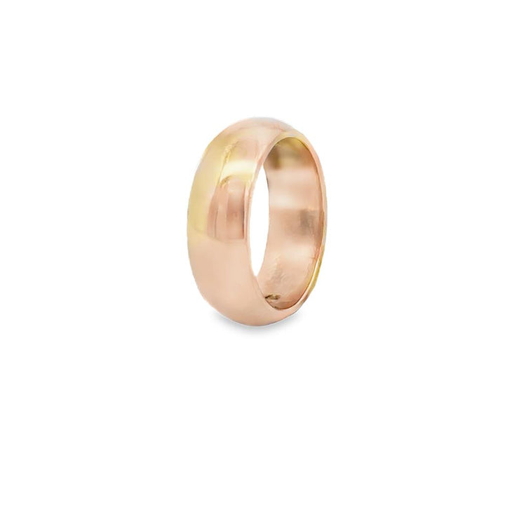 Vintage 8K Rose Gold Wide Band Ring – Size 5