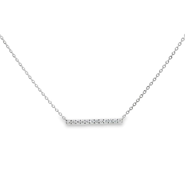 0.12 CTW Diamond Bar Necklace 14K White Gold