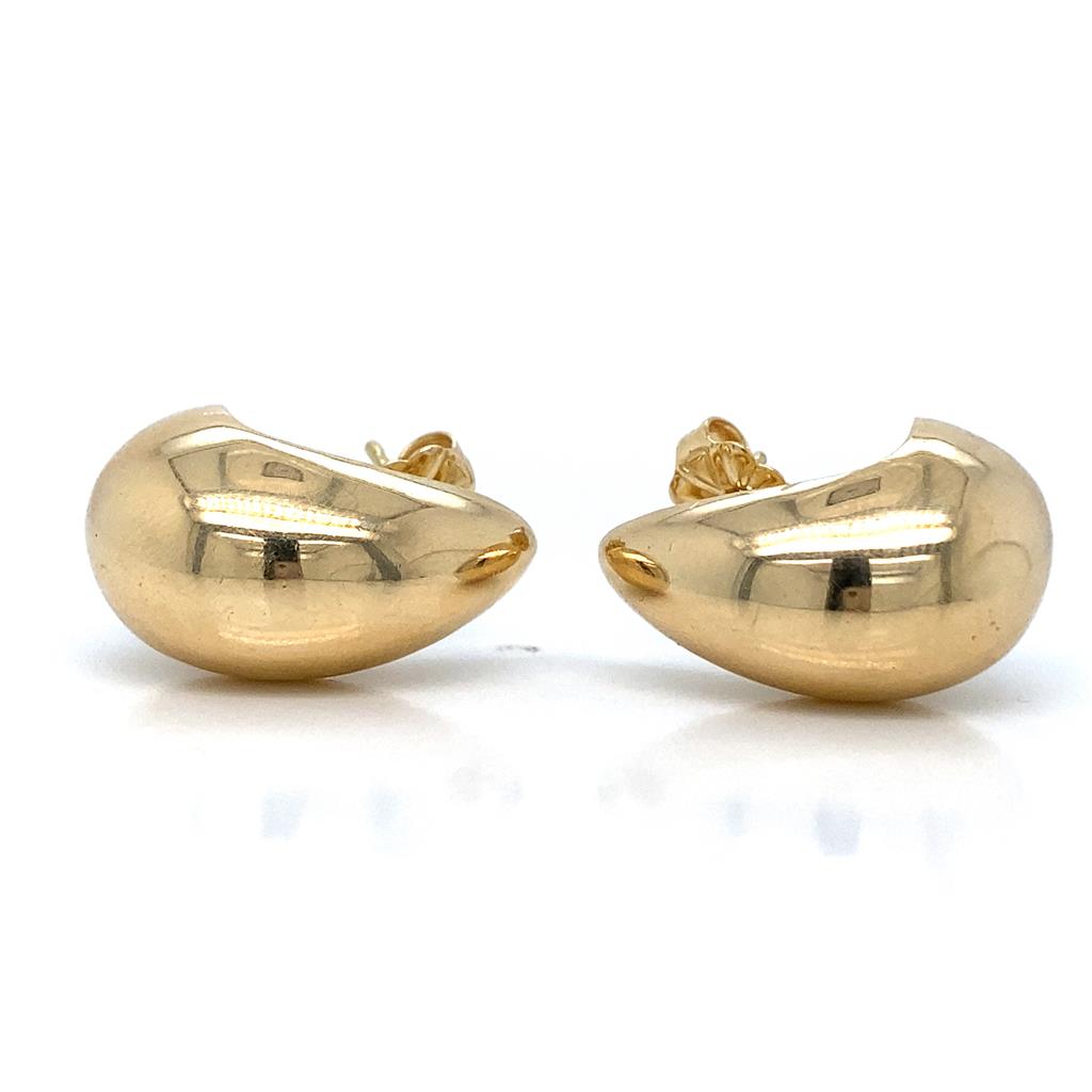 18K Yellow Gold Teardrop Earrings