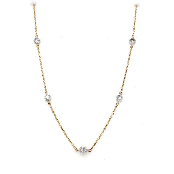 1.70ct Diamond Two Tone Chain Necklace