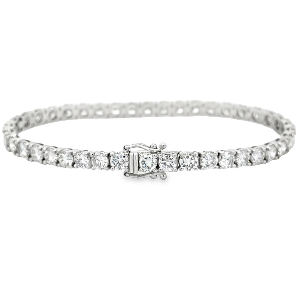 9.20 CTW Diamond Tennis Bracelet in 14K White Gold