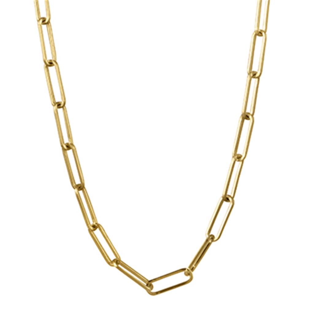 Doves 18K Yellow Gold 20" Paperclip Style Chain 2mm Wide