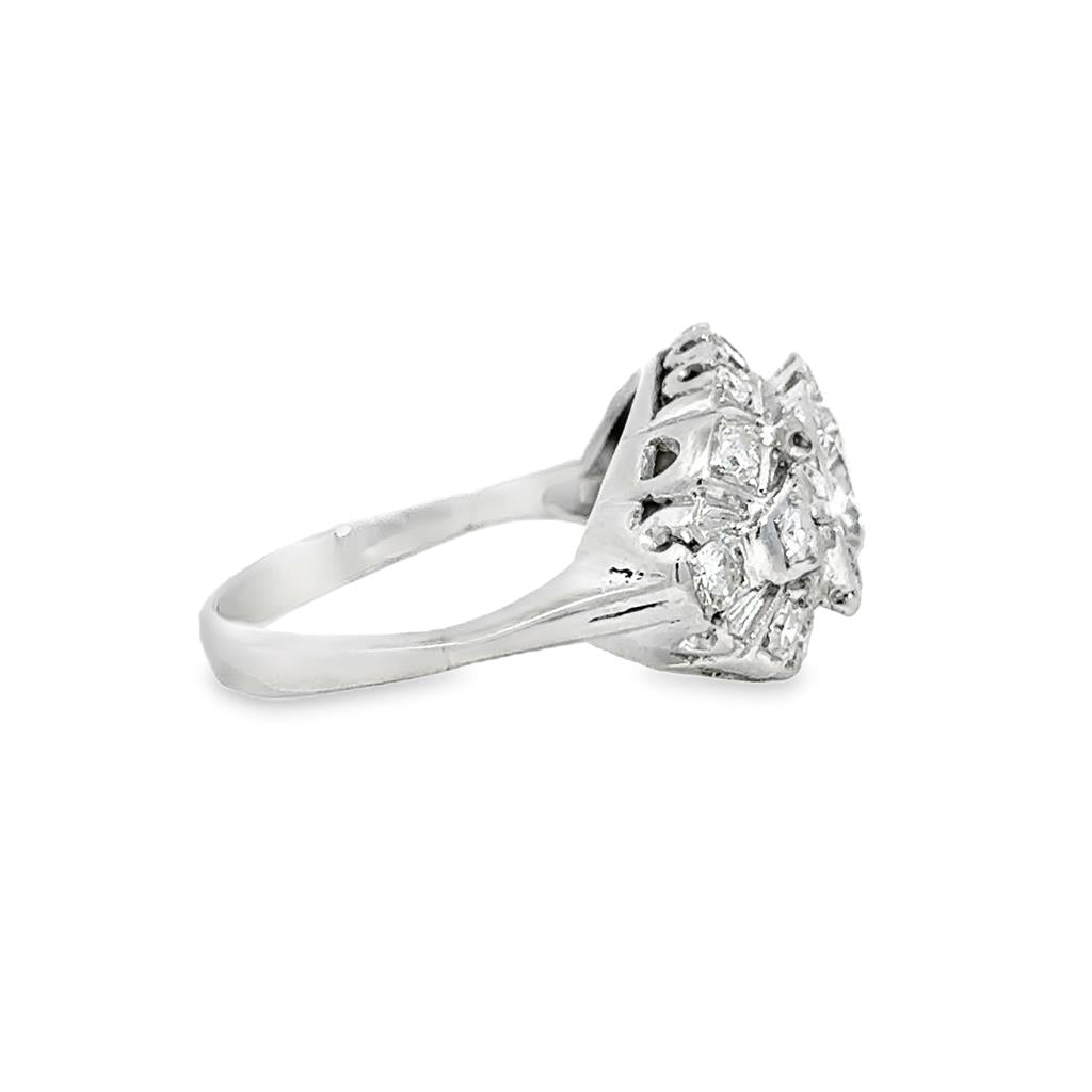 Vintage Diamond Ring in Platinum – 1.00CT Center