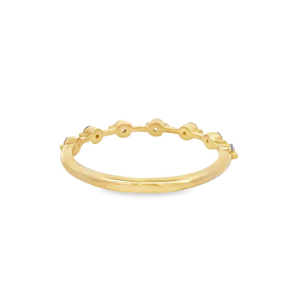 0.17 CTW Diamond 14K Yellow Gold Spaced Band – 2mm