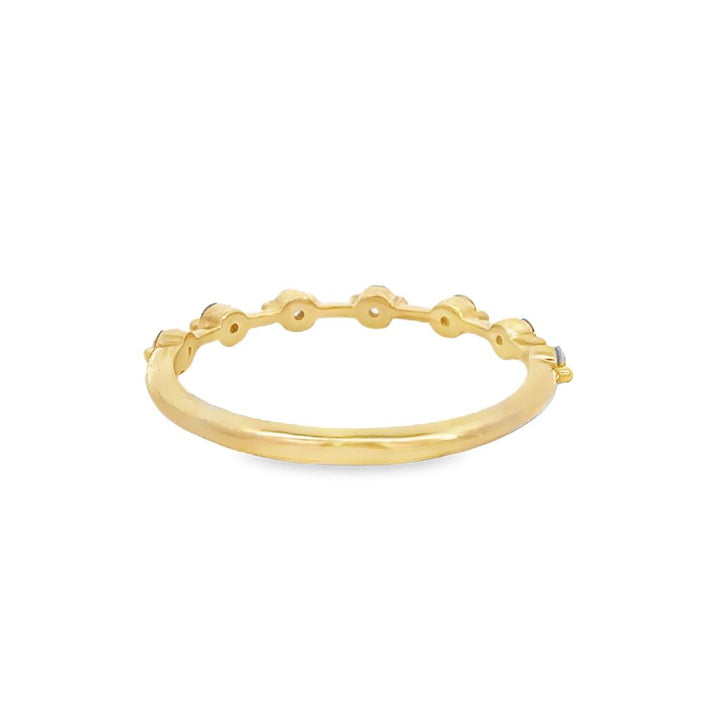 0.17 CTW Diamond 14K Yellow Gold Spaced Band – 2mm