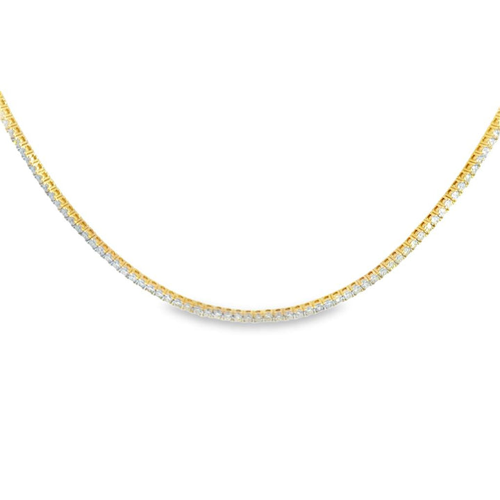 5.50 CTW Diamond 14K Yellow Gold Tennis Necklace
