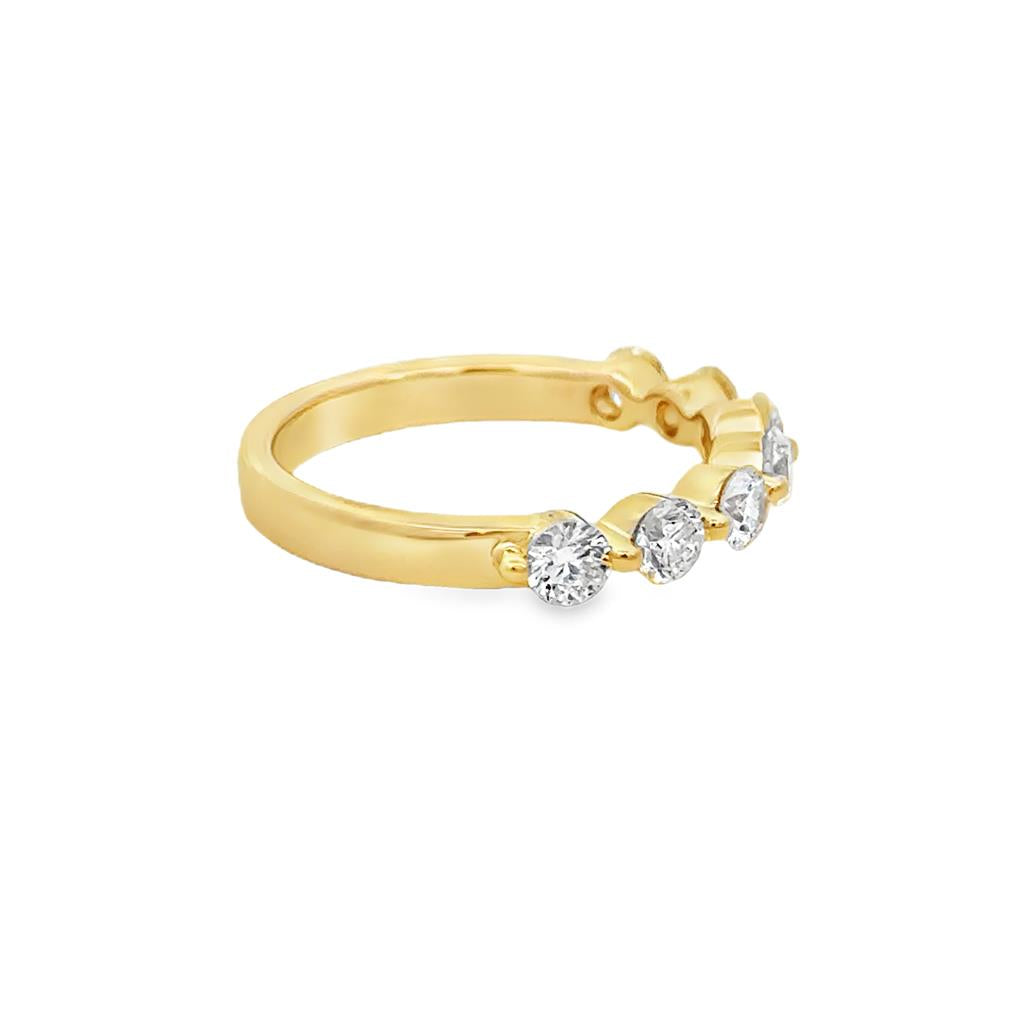 1.02 CTW Diamond 14K Yellow Gold Shared Prong Band