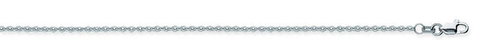 14K White Gold Cable Chain