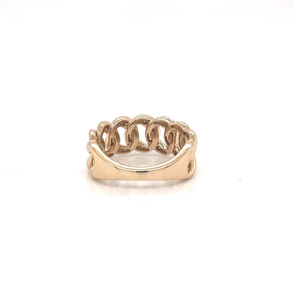 0.50 CTW Round Diamonds 14K Yellow Gold Interlocking Design Ring