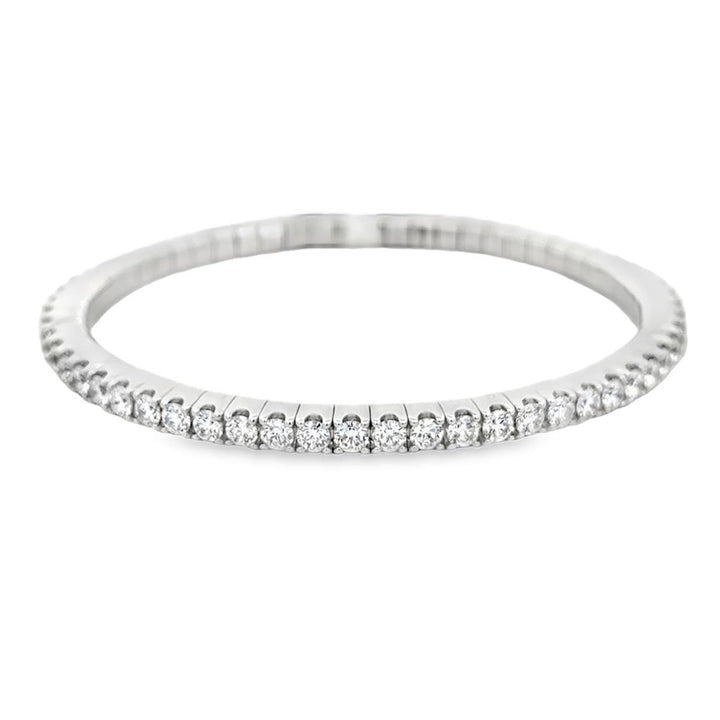 6.09 CTW Diamond 14K White Gold Stretch Bracelet