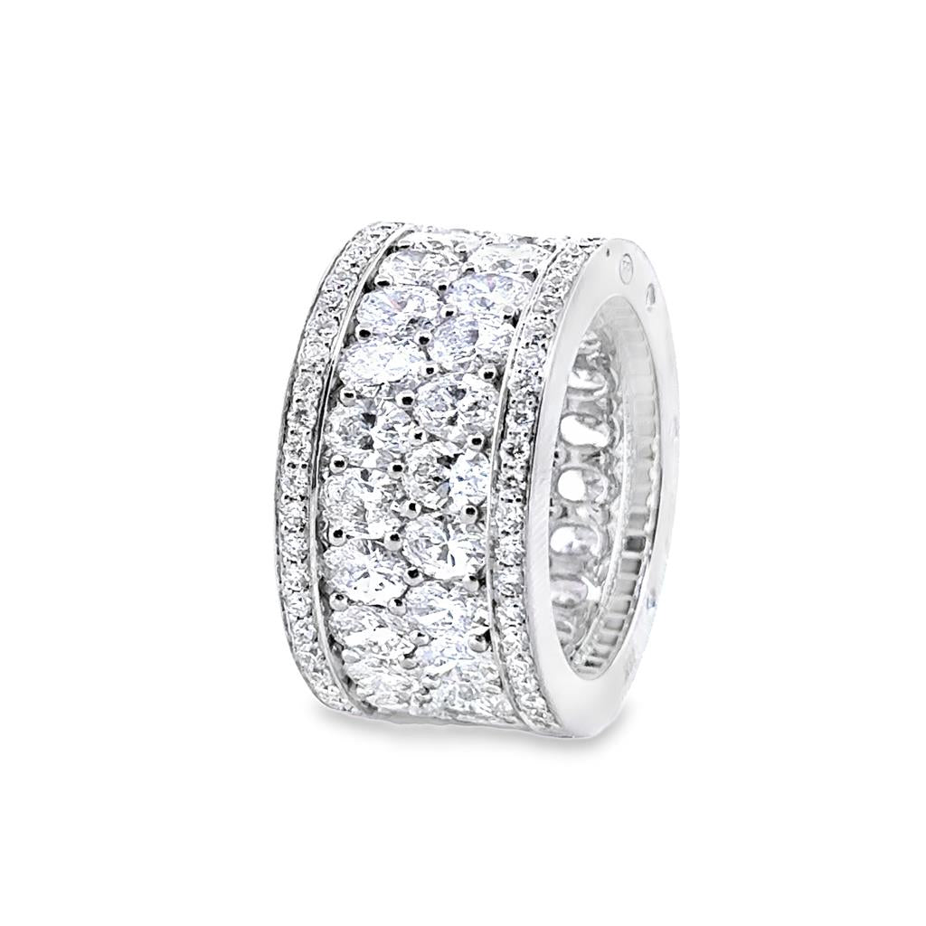 Robert Procop 7.35 CT Diamond American Glamour Eternity Ring in 18K White Gold