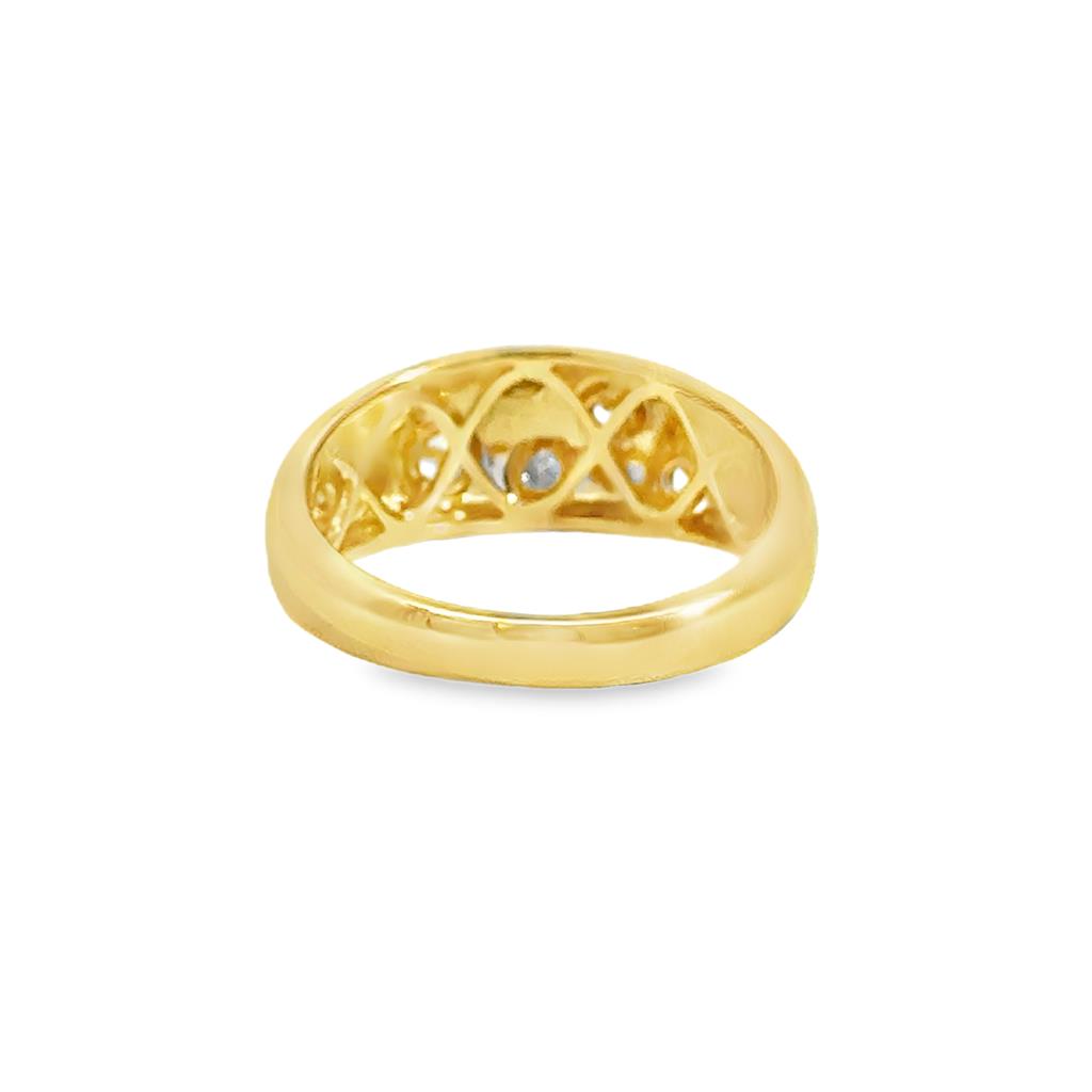 0.18 CTW Diamond Dome Ring in 18K Yellow Gold