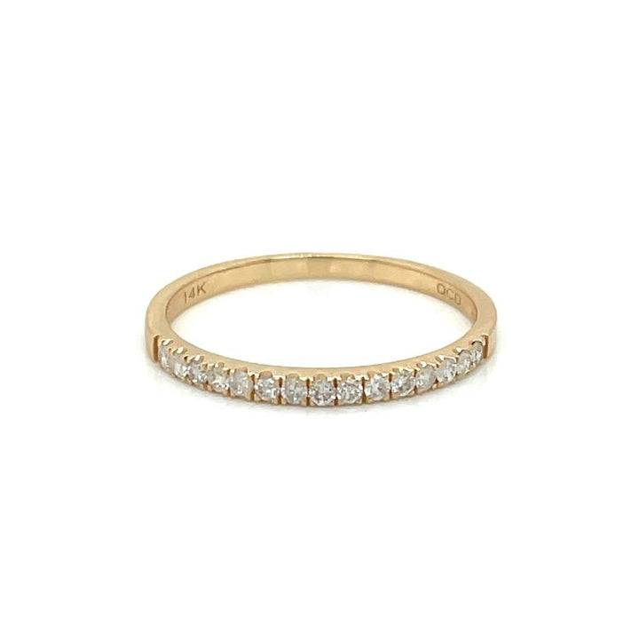 0.20 CTW Round Diamonds 14K Yellow Gold Milgrain Detail Wedding Band