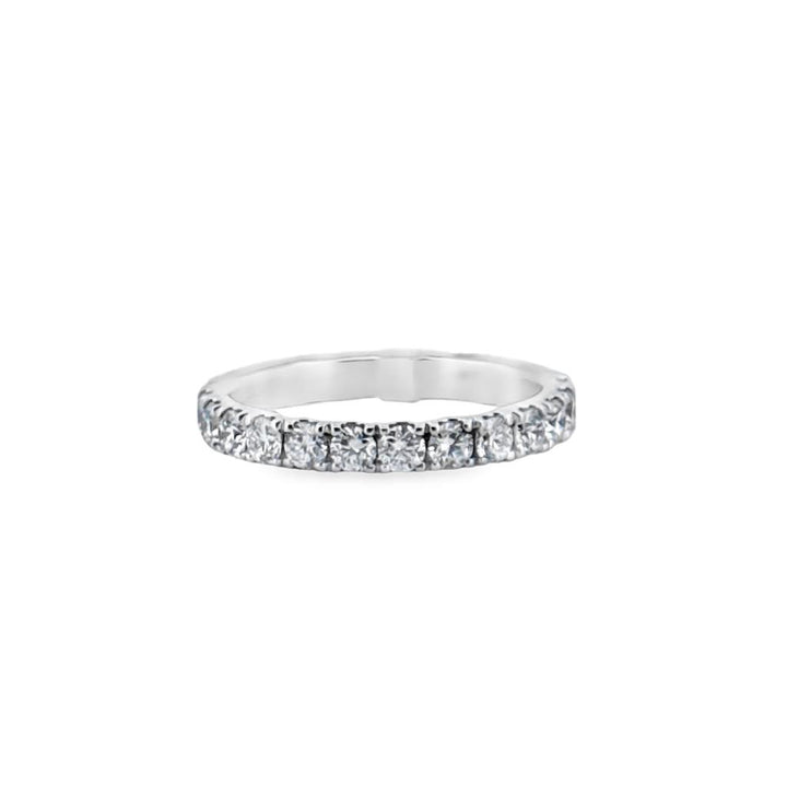 1.37 CTW Diamond Eternity Band 18K White Gold, 2.7mm Wide