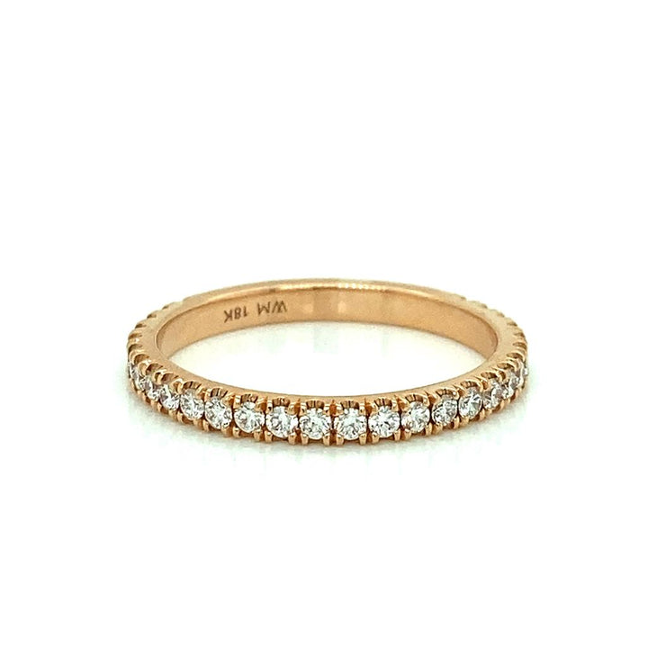 0.44 CTW Round Diamonds 18K Rose Gold Wedding Band