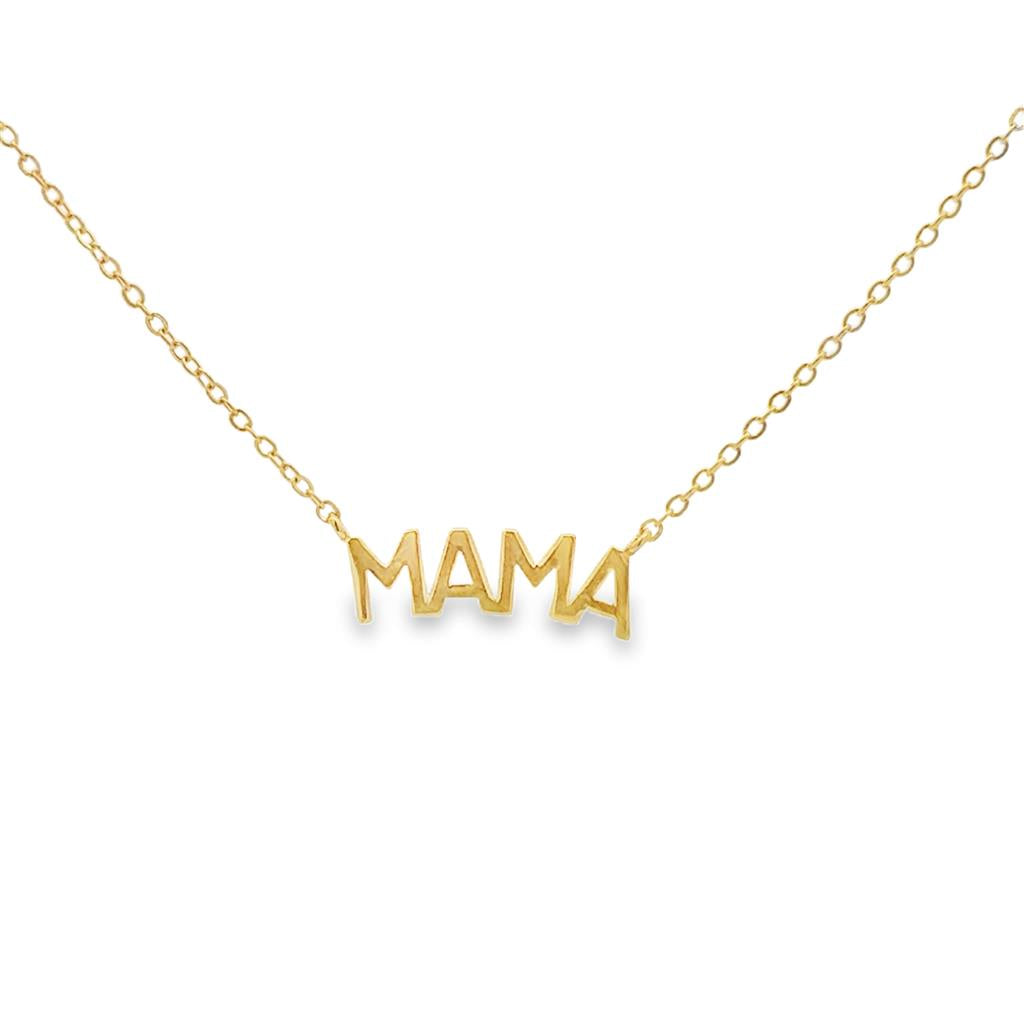 14K Yellow Gold “Mama” Necklace – 18”