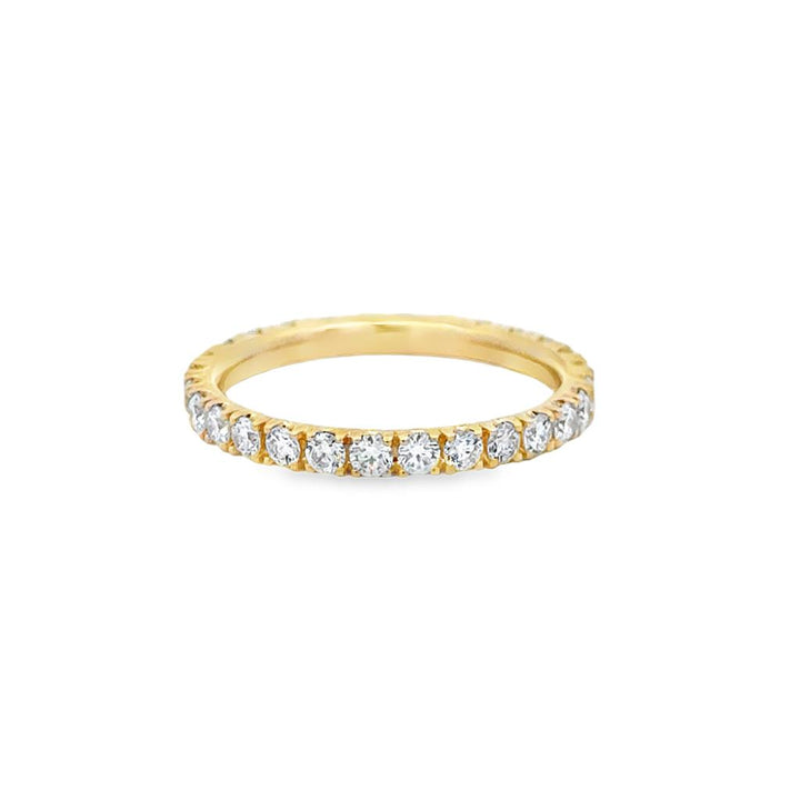 1.08 CTW Diamond 18K Yellow Gold Eternity Band Ring