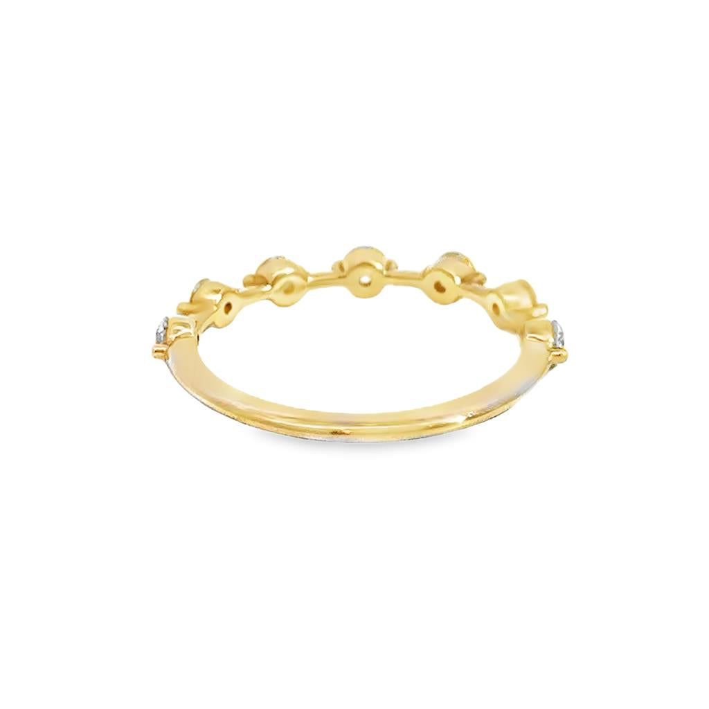 0.50 CTW Diamond 14K Yellow Gold Spaced Band – 2.5mm