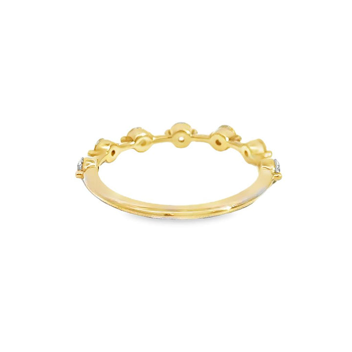 0.50 CTW Diamond 14K Yellow Gold Spaced Band – 2.5mm