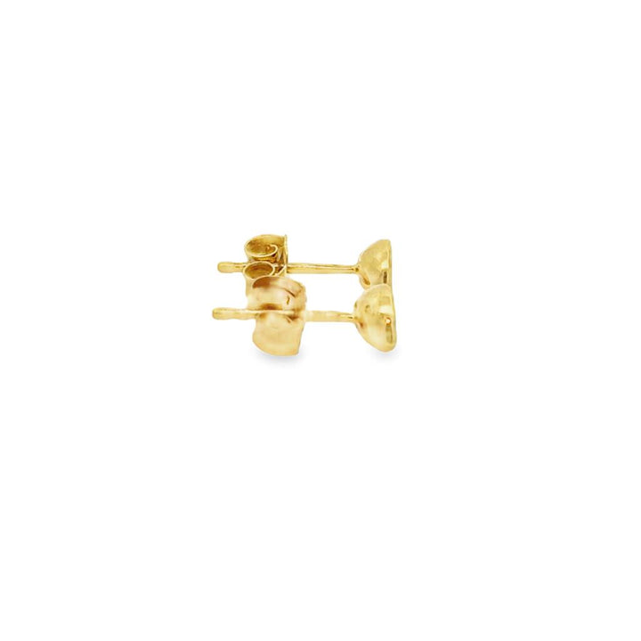 0.10 CTW Diamond Marquise Setting 14K Yellow Gold Tiny Stud Earrings