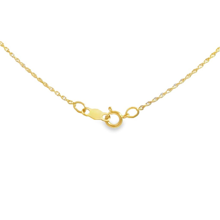 14K Yellow Gold Thin Rope Chain Necklace