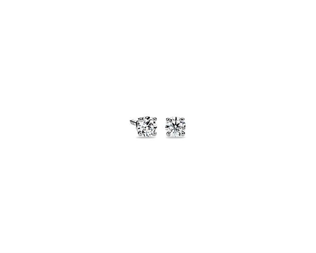 0.25 CTW Round Diamond 14K White Gold Stud Earrings