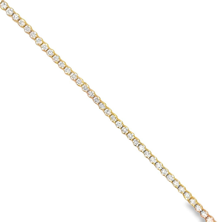 1.91 CTW Diamond Micro Tennis Bracelet in 18K Yellow Gold – 2mm