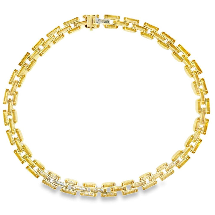 Sal Praschnik 2.26 CTW Diamond 18K Yellow & White Gold Collar Necklace