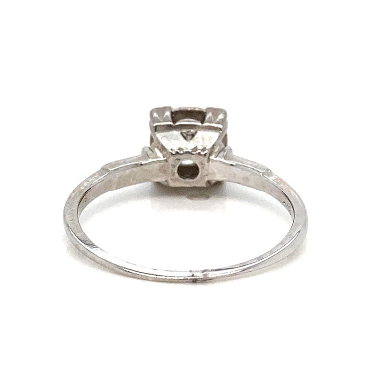Vintage 18k White Gold 0.55ct Old European Diamond Engagement Ring