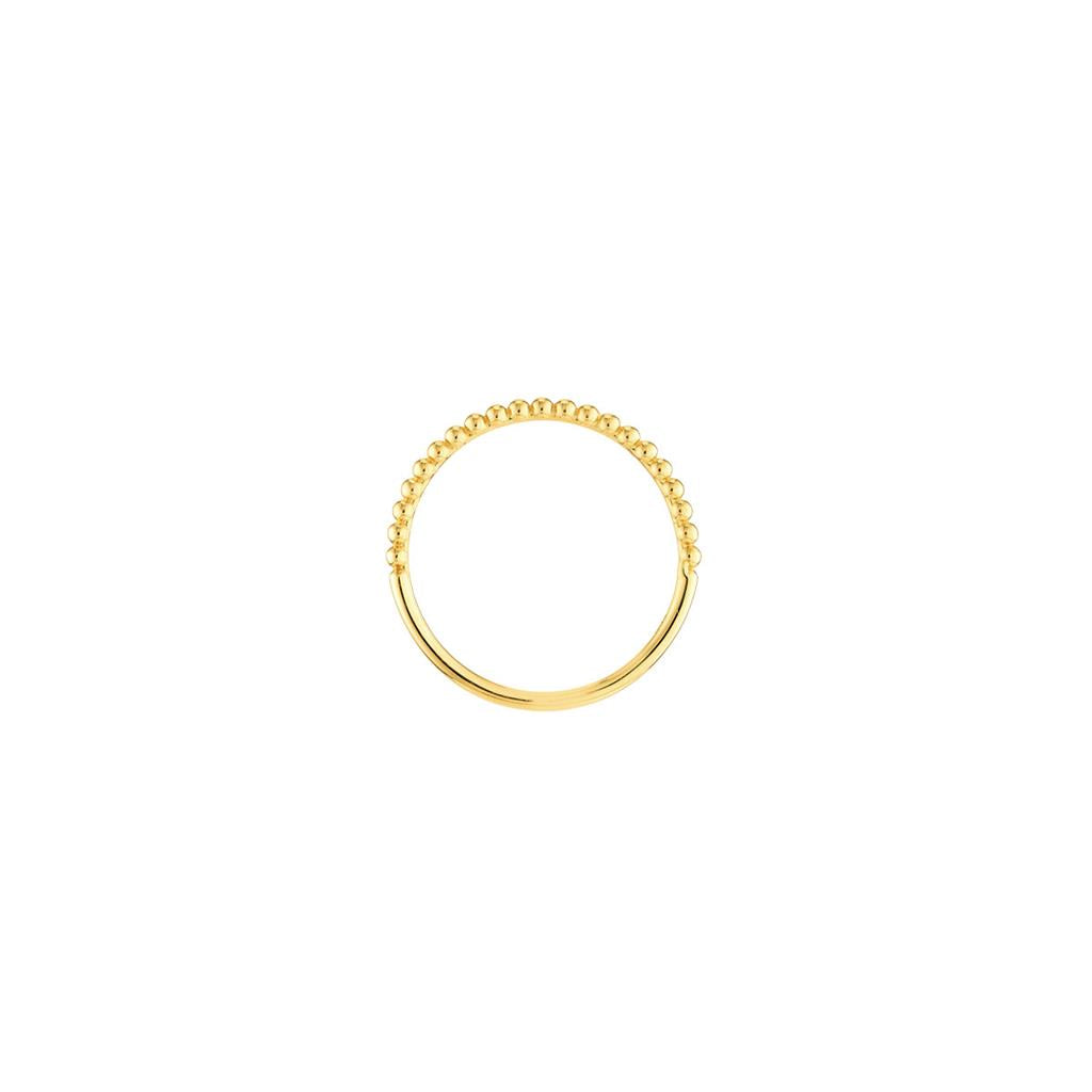 14KY Gold Single Beaded Ring