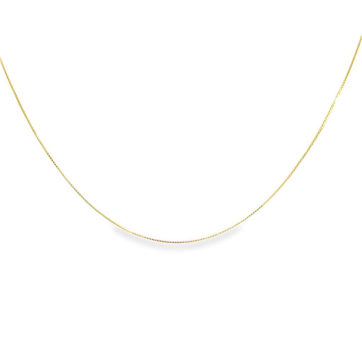 14K Yellow Gold Box Chain Necklace – 16"