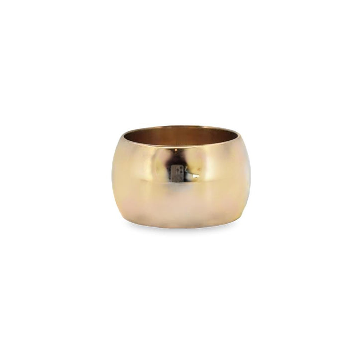 14K Yellow Gold 12mm Wide Heavy Band Ring – Size 5