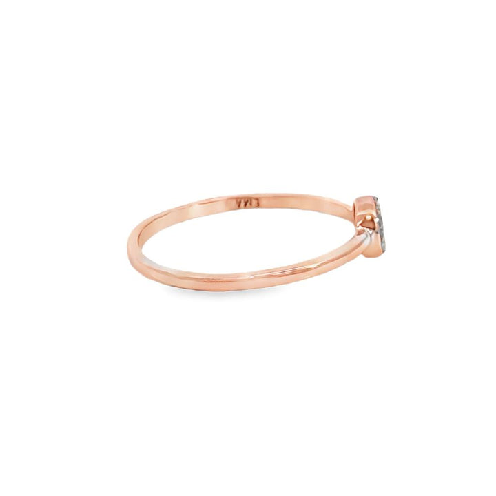0.05 CTW Diamond Pavé Petite Circle Ring in 10K Rose Gold