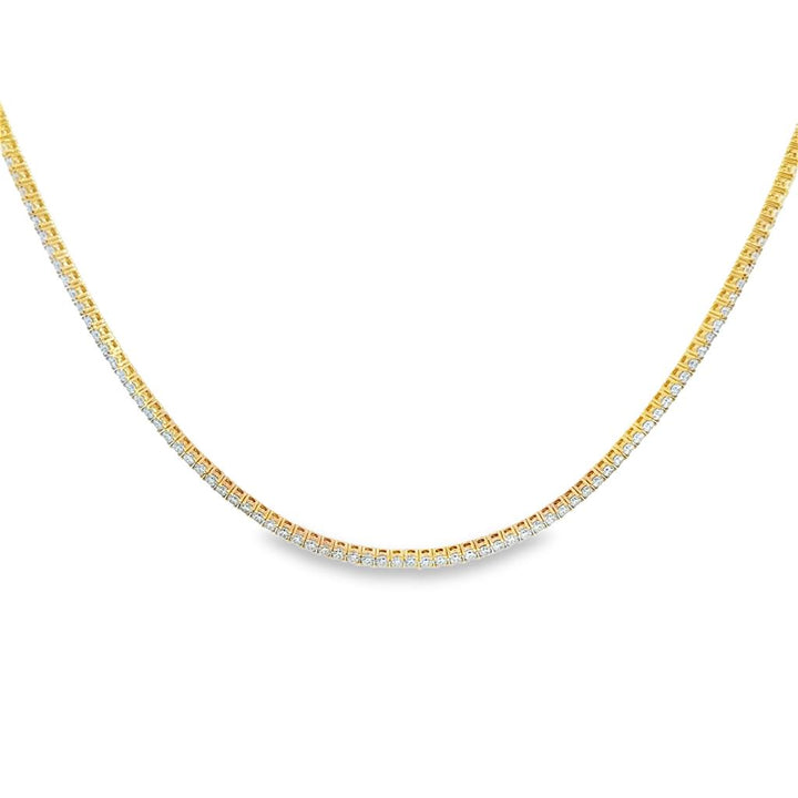 5.50 CTW Diamond 14K Yellow Gold Tennis Necklace