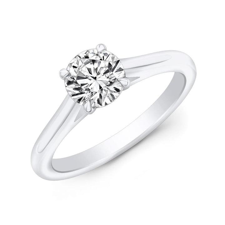 Classic Four-Prong Engagement Ring Mounting in 18K White Gold