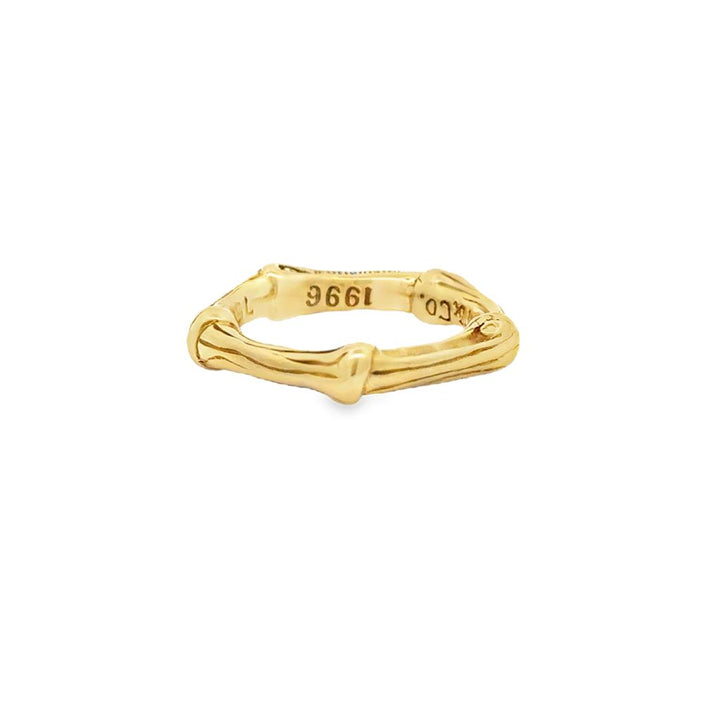 Tiffany & Co. Bamboo 4mm 18K Yellow Gold Ring (1996)