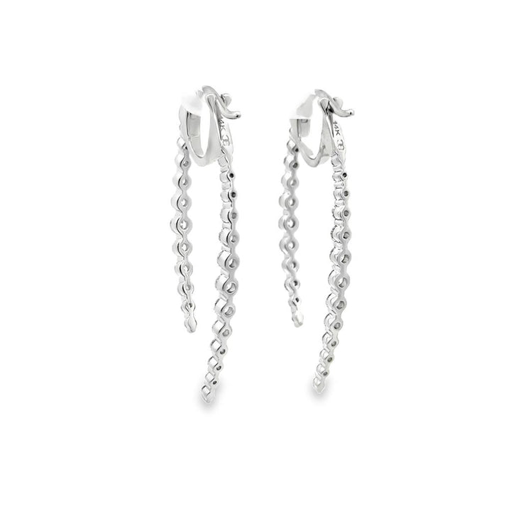 1.72 CTW Diamond 14K White Gold Inside-Out Drop Earrings