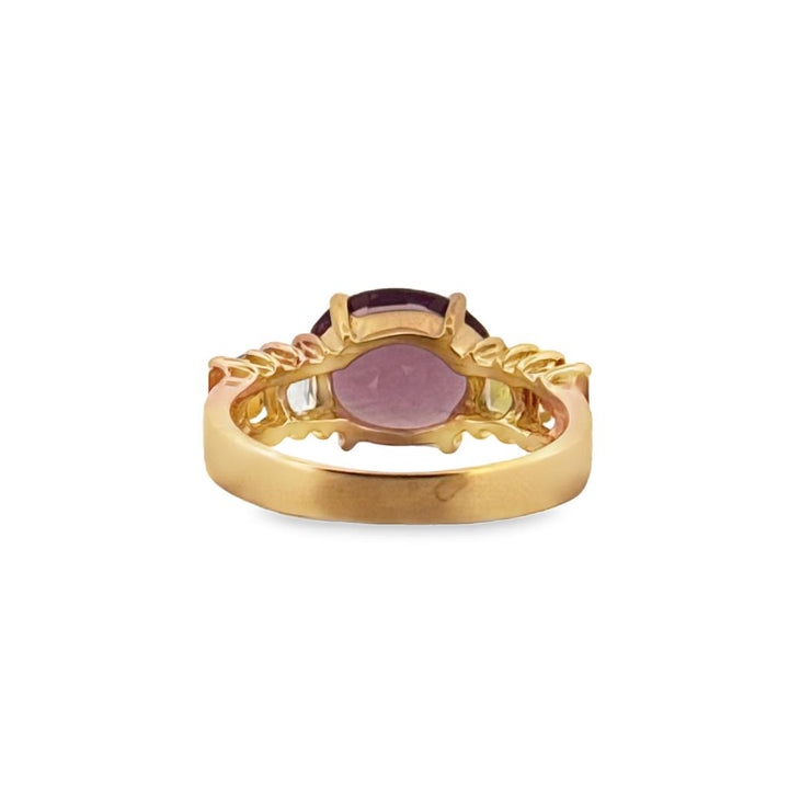 Amethyst & Multi-Gemstone 10K Yellow Gold Ring