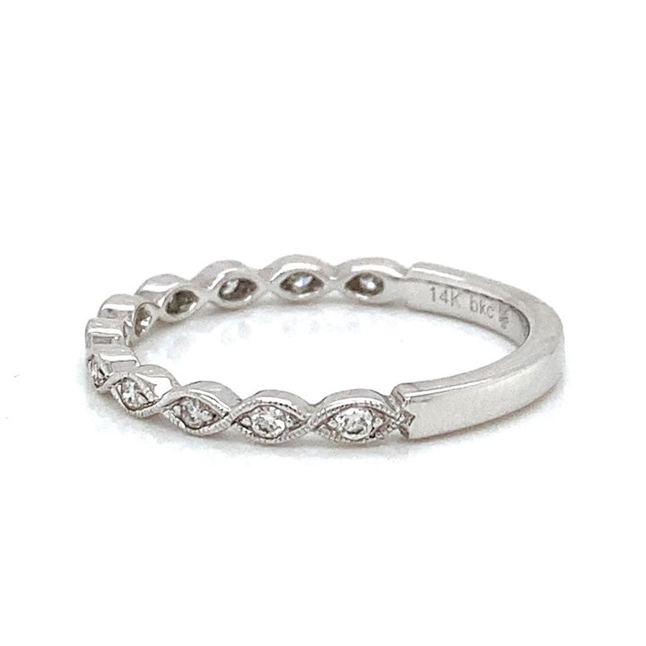 0.14ctw Diamond Stackable Ring in 14k White Gold