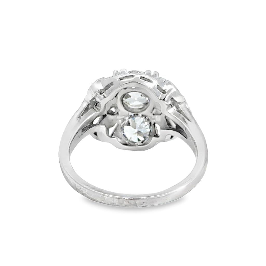 1.50 CTW Diamond Antique Ring in 14K White Gold