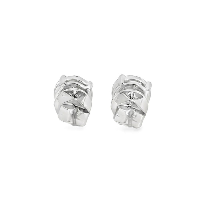 Diamond Cluster Stud Earrings – 1.75 CTW, 18K White Gold