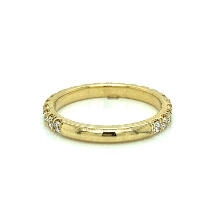 0.75 CTW Round Diamonds 18K Yellow Gold Wedding Band