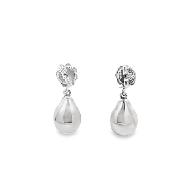 Aaron Basha 0.30 CTW Diamond Ladybug Earrings in 18K White Gold with Pink & Turquoise Enamel