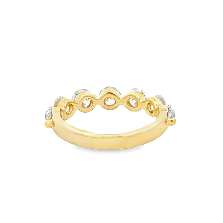 Diamond Band2.01 CTW Diamond 14K Yellow Gold Shared Prong Band Ring